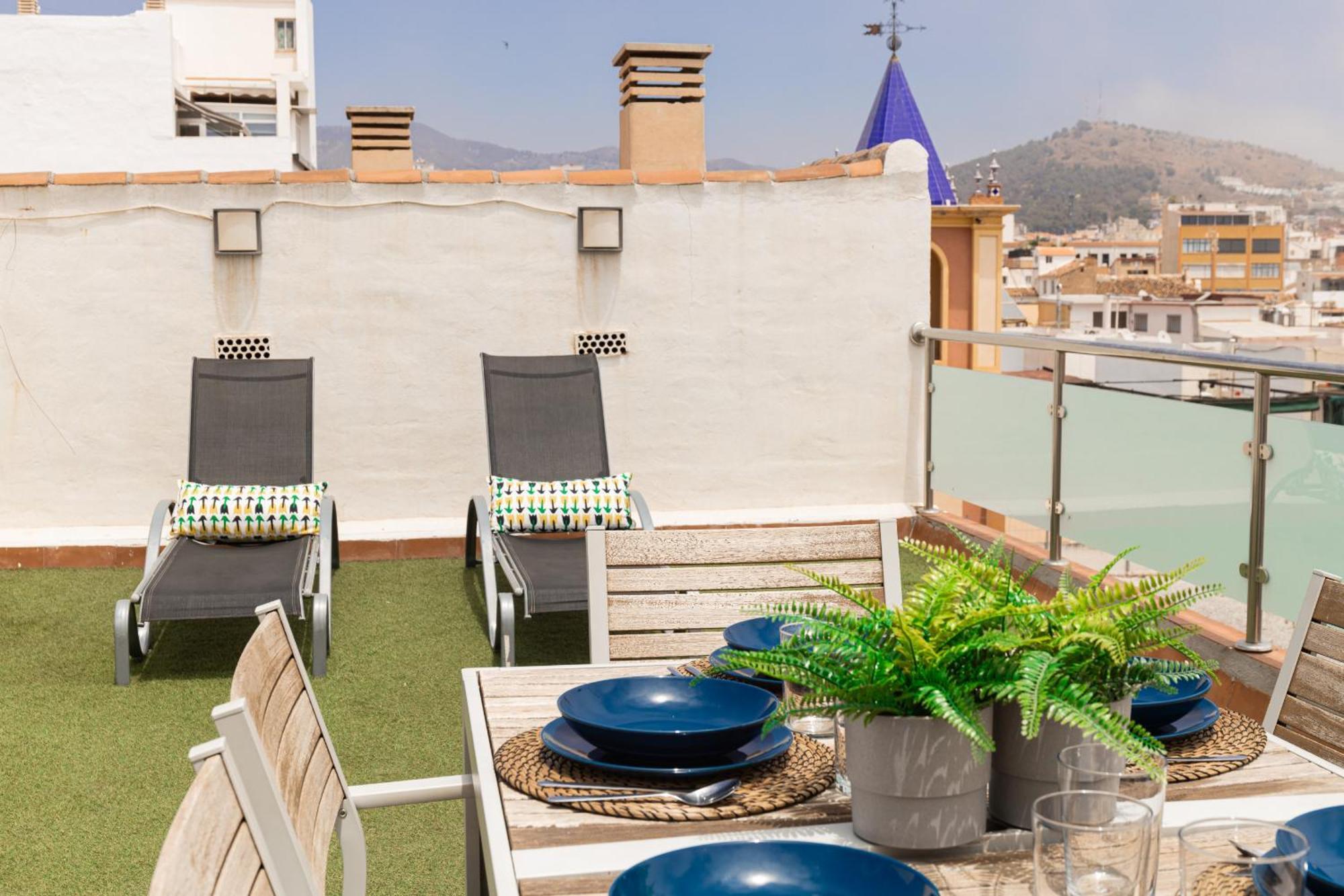 C103 - Sunny Terrace, Old Town Views Málaga Exterior foto