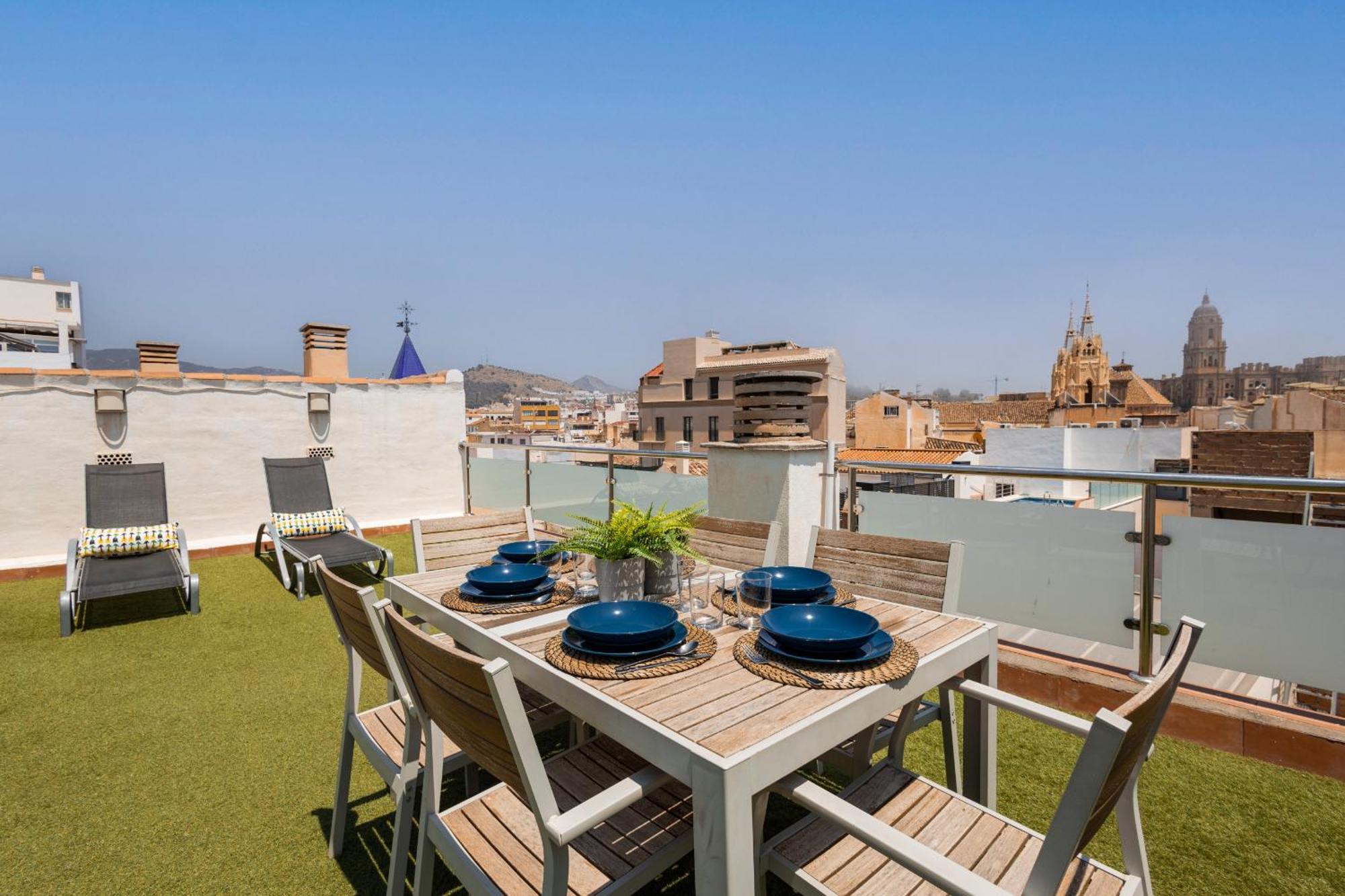 C103 - Sunny Terrace, Old Town Views Málaga Exterior foto